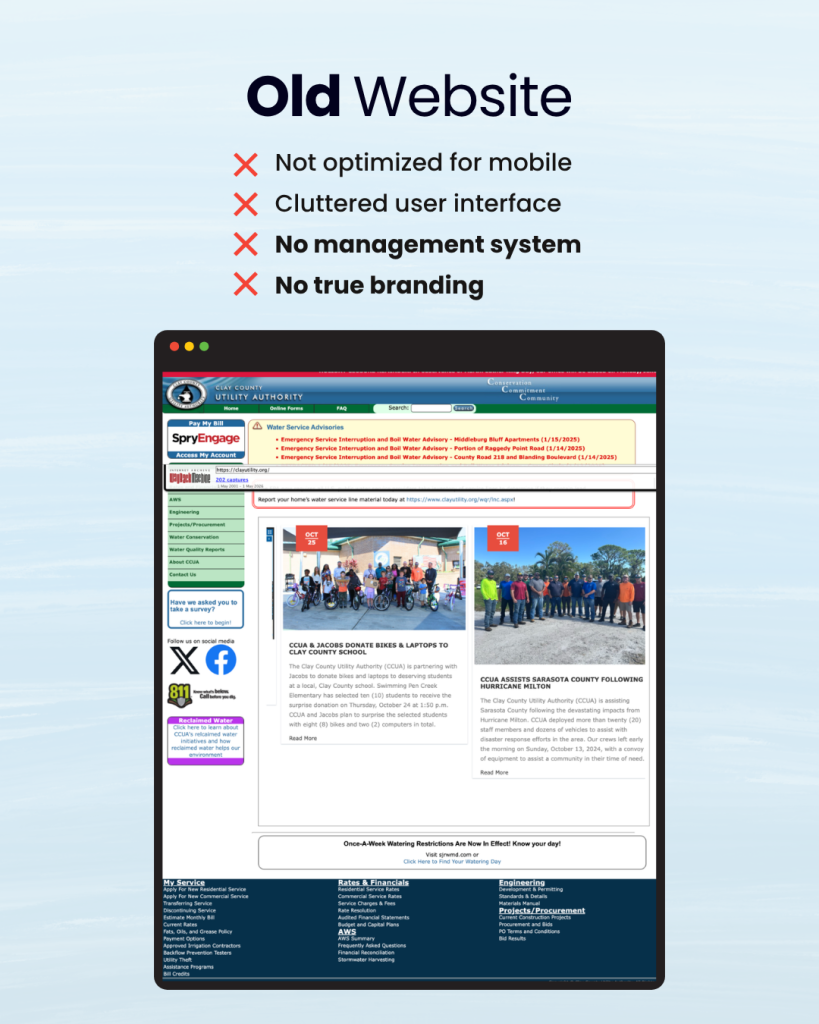 florida claycounty utilities government website design2